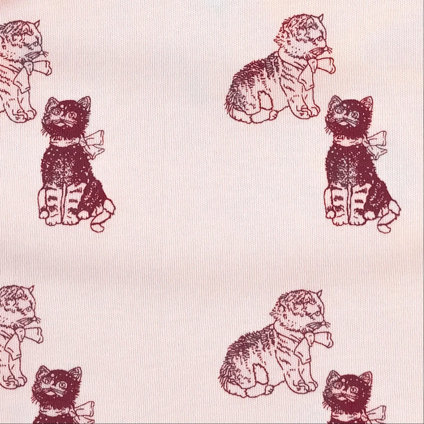 button tab bubble | vintage kitty | organic cotton interlock - Image 2