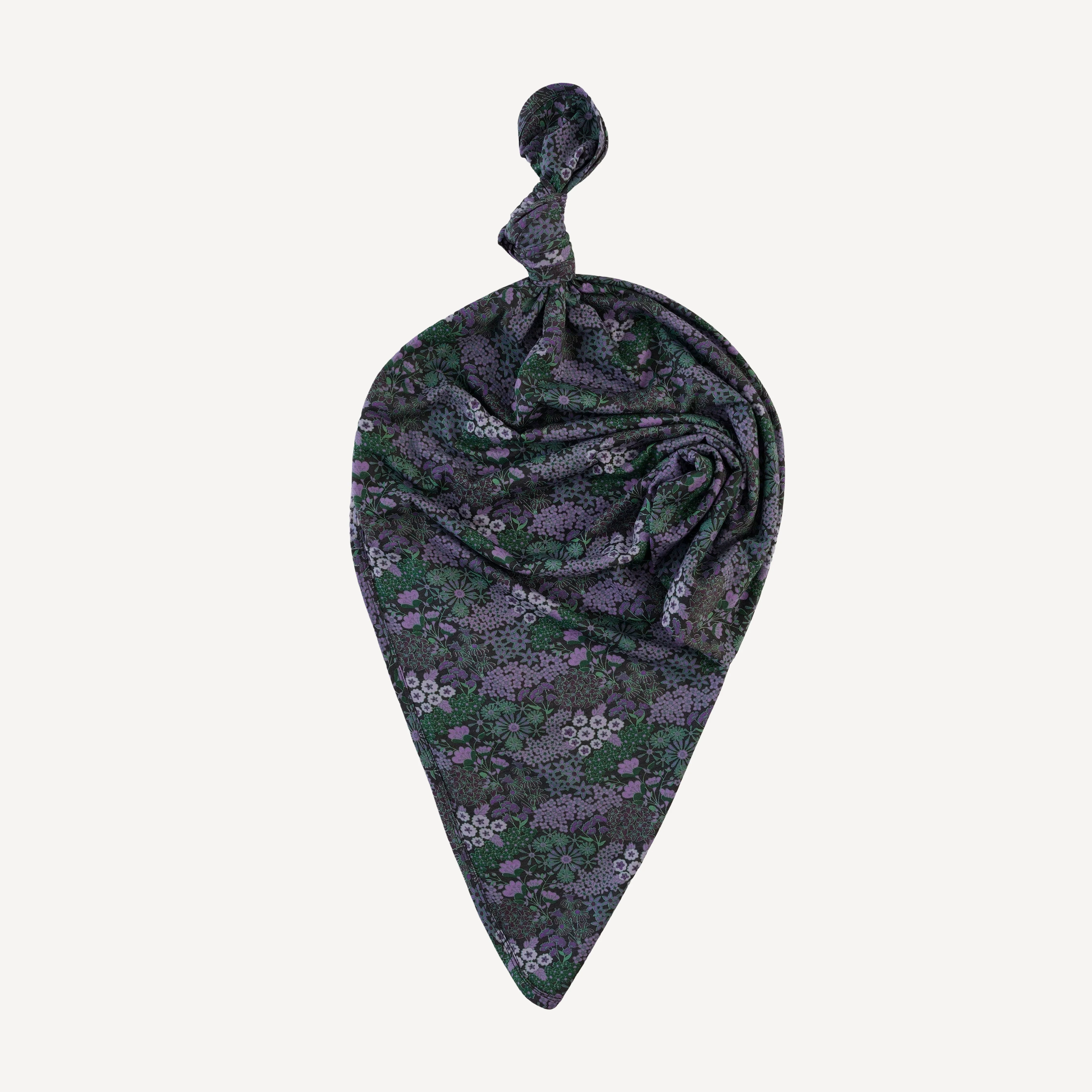 classic single layer blanket | purple ditsy | bamboo