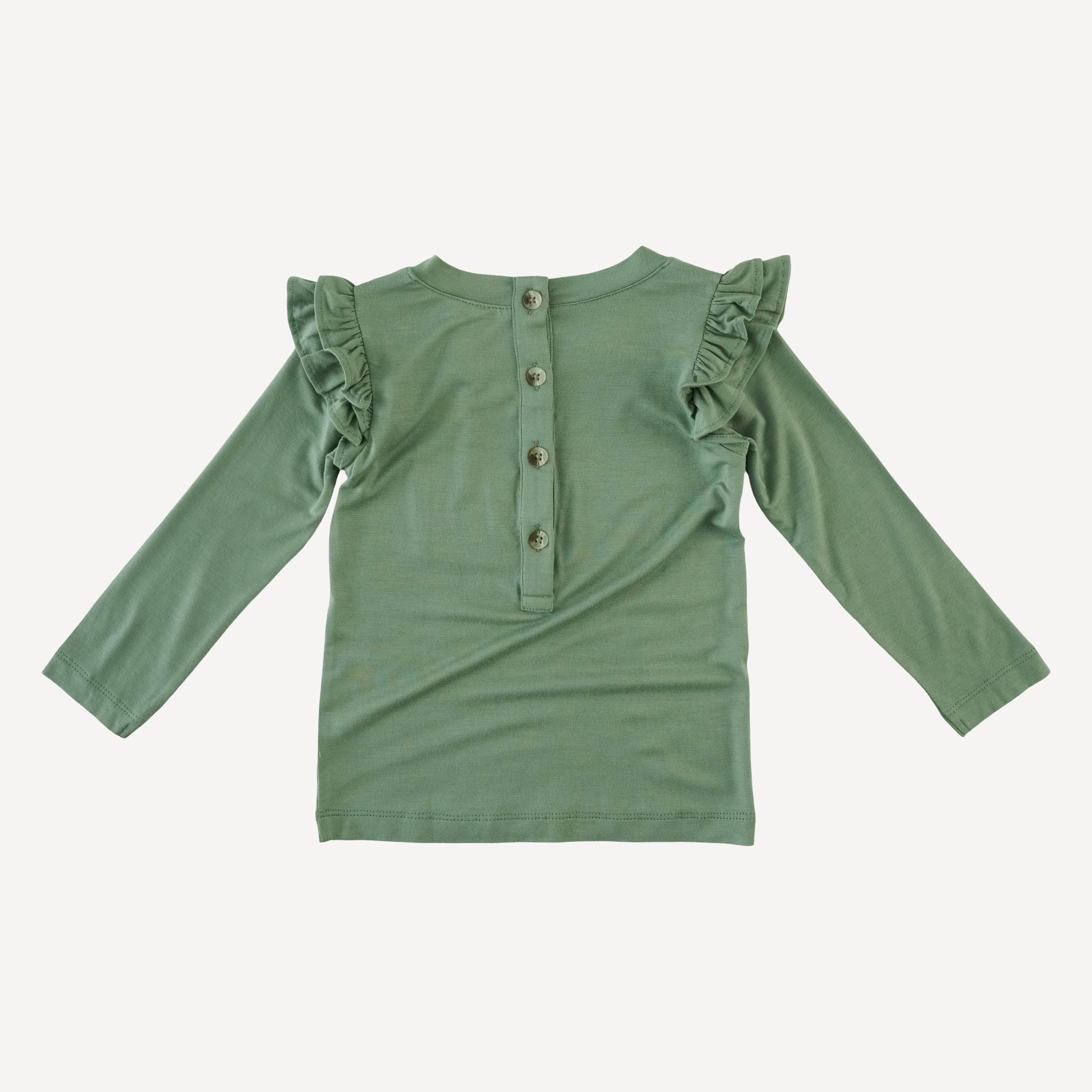 double ruffle shoulder top | hedge | bamboo - Image 3