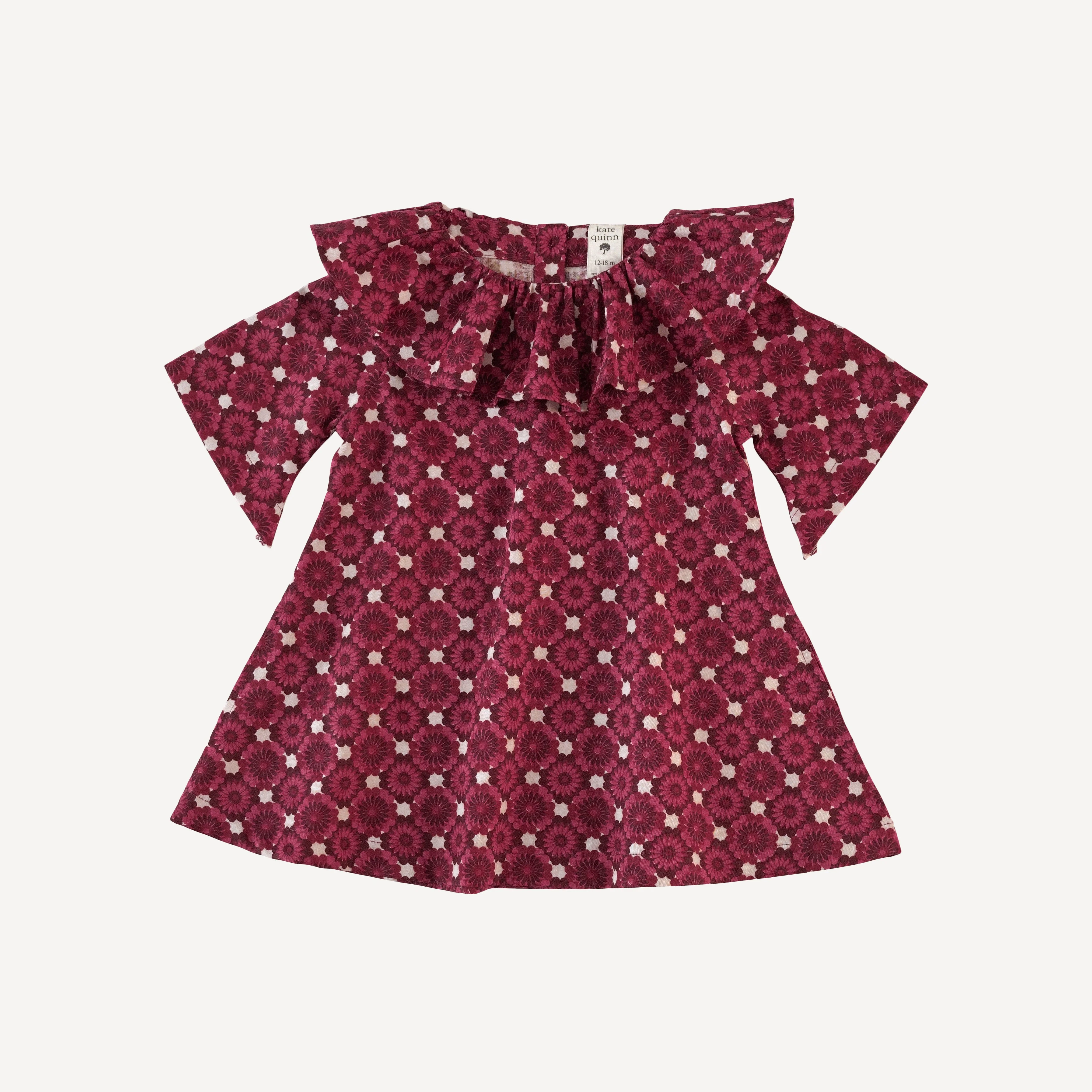 editorial bloomer set | red geo floral | organic cotton sateen woven - Image 3