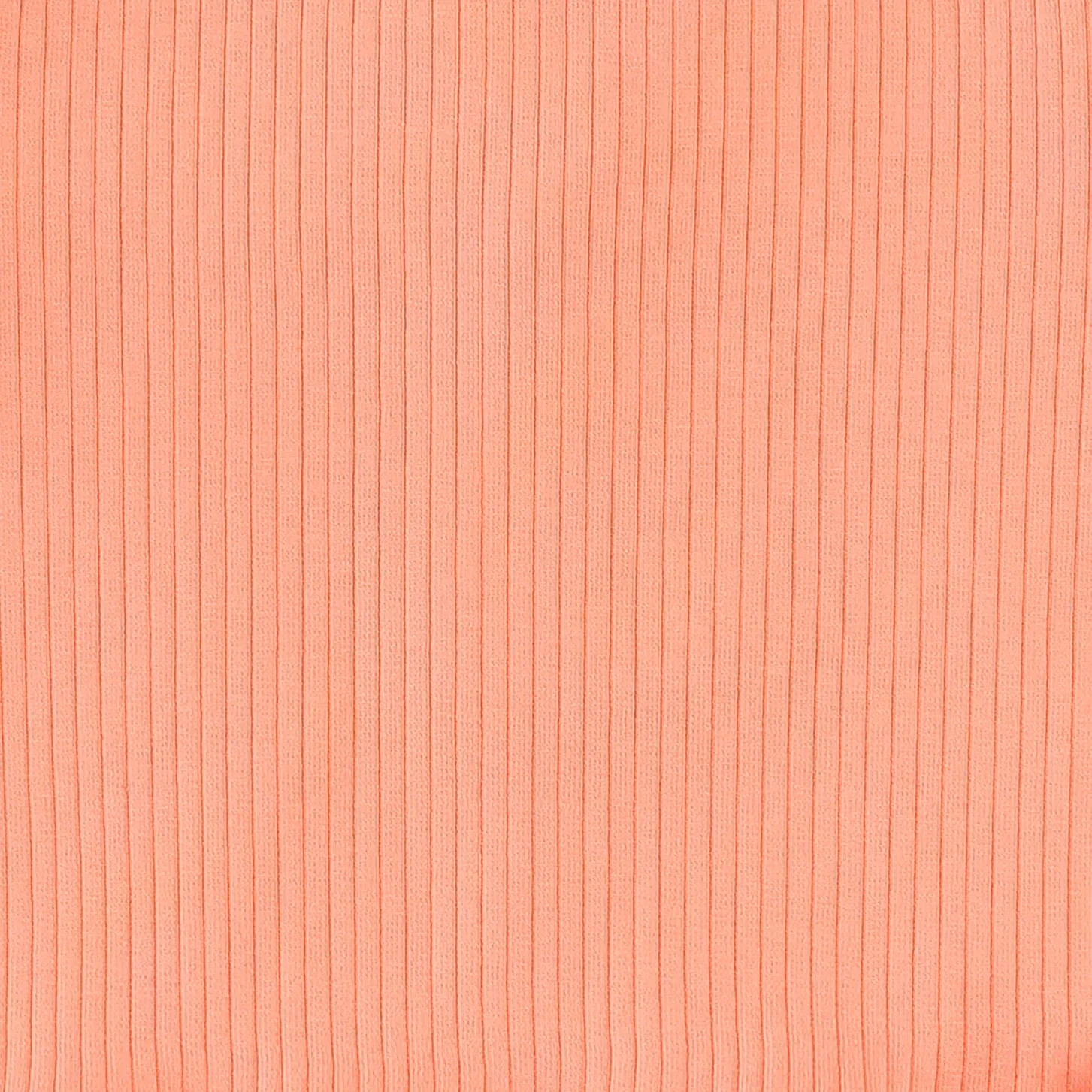long sleeve two way zipper footie | papaya | organic cotton single rib - Image 2