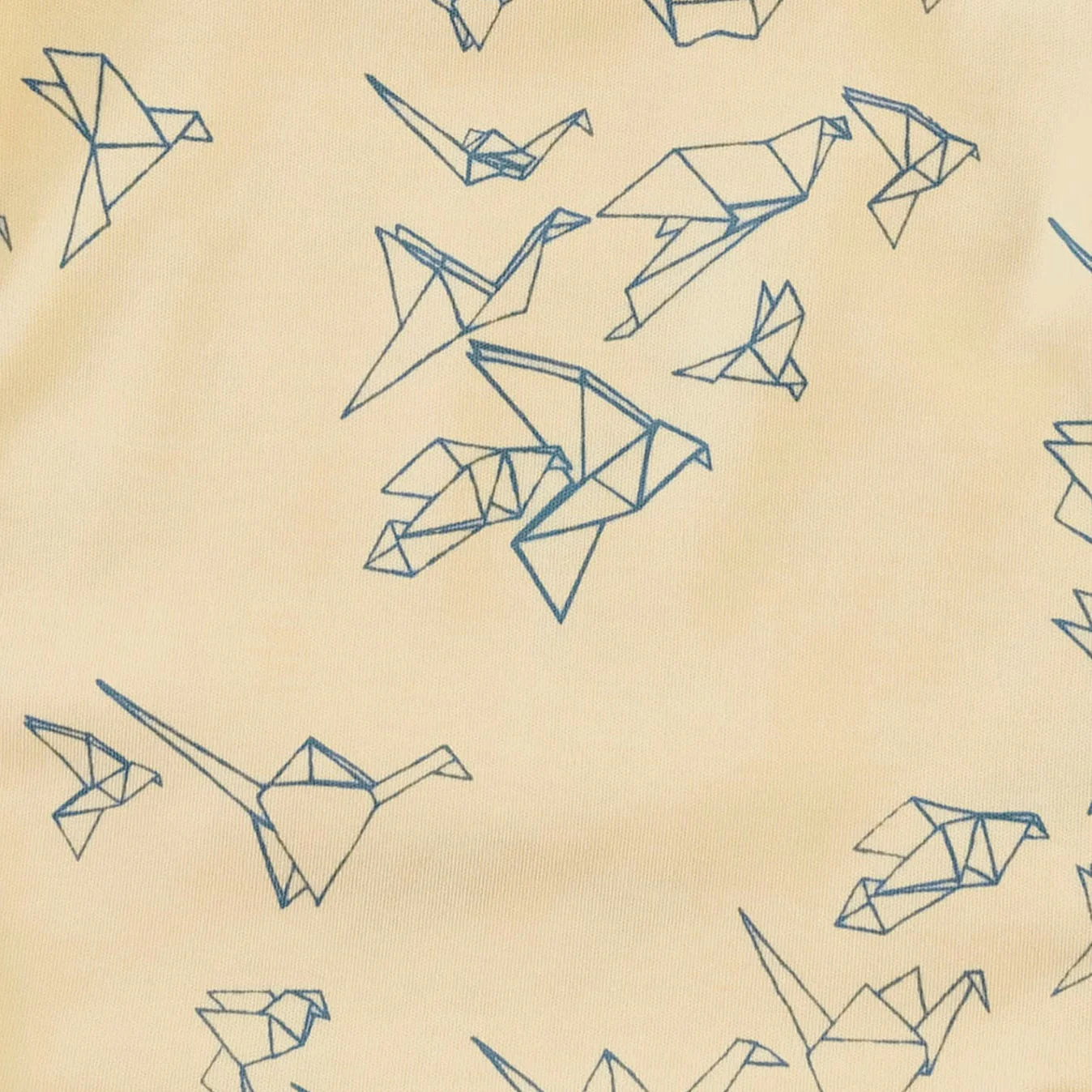 long sleeve wrap bodysuit | paper cranes | organic cotton interlock - Image 2