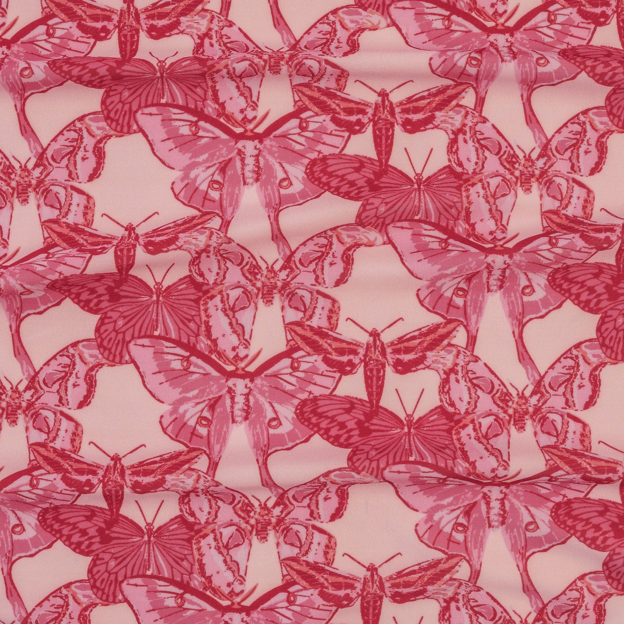 long sleeve zip front ruffle swimsuit | pink moth wallpaper | swim - Image 2
