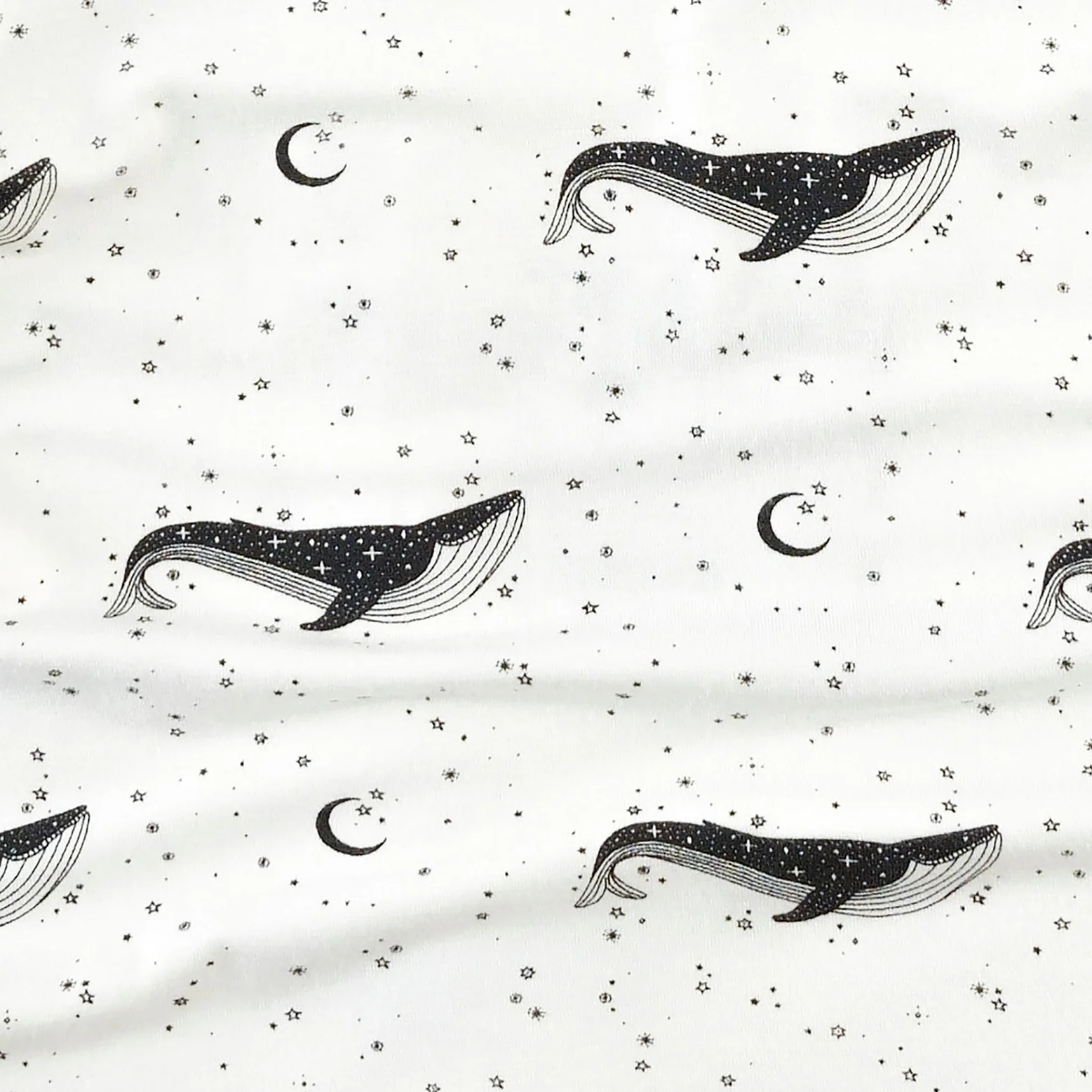 long sleeve baseball henley tee | mystical whales | bamboo - Image 2