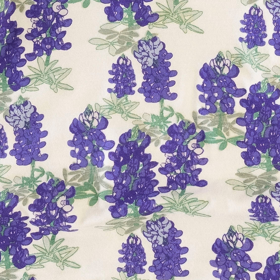 short sleeve basic henley tee | blue bonnets | organic cotton jersey - Image 2