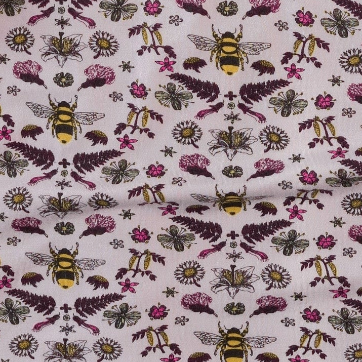 short sleeve ringer tee | rose litho bee | bamboo - Image 2
