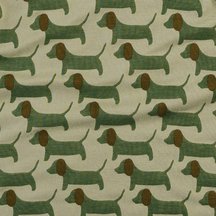 short sleeve basic henley tee | 70s puppies | bamboo - Image 2