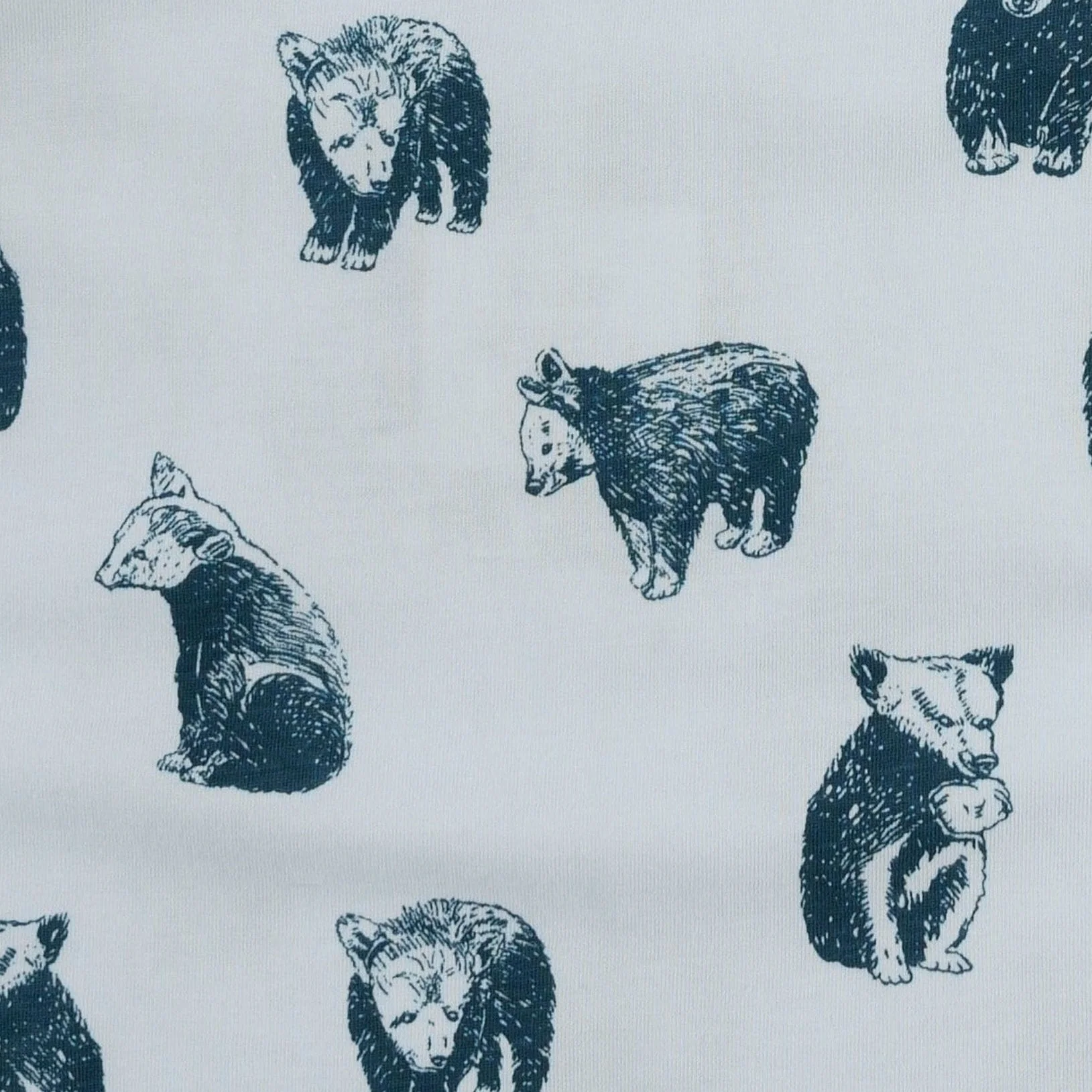 short sleeve classic tulle ballet dress | blue bear cubs | organic cotton jersey - Image 3