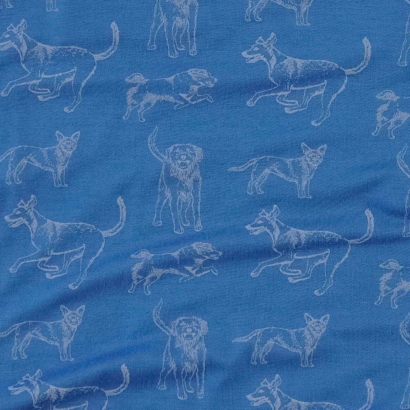 short sleeve essential boxy tee | blue mutts | bamboo - Image 2