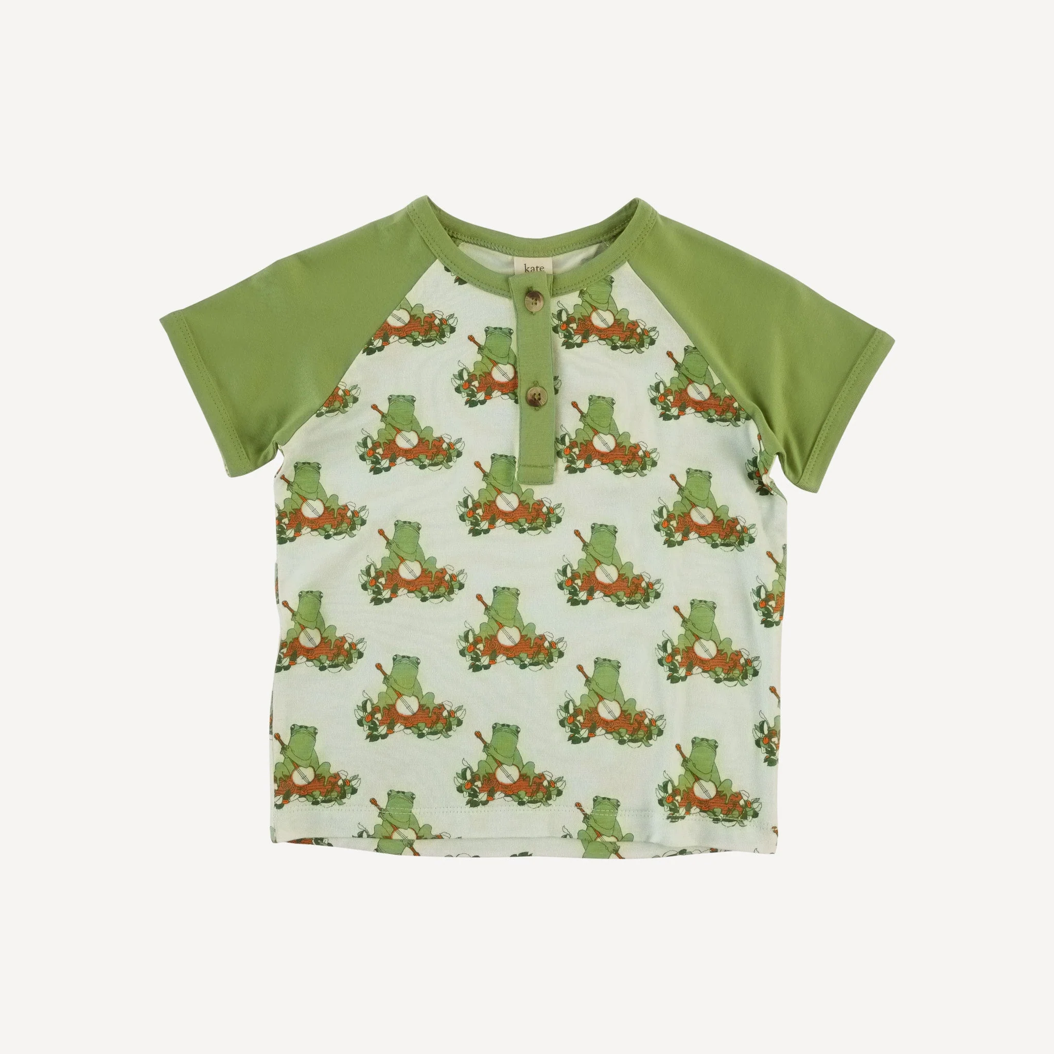 short sleeve henley baseball tee | frog + banjo | bamboo
