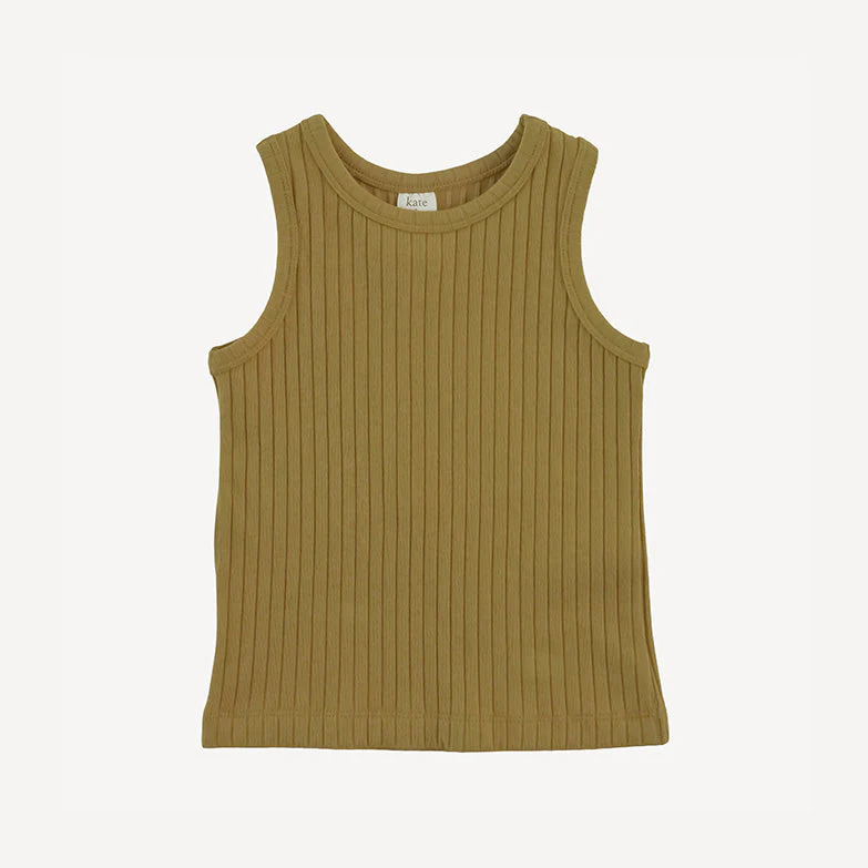 skinny tank | deep flaxen | organic cotton wide rib