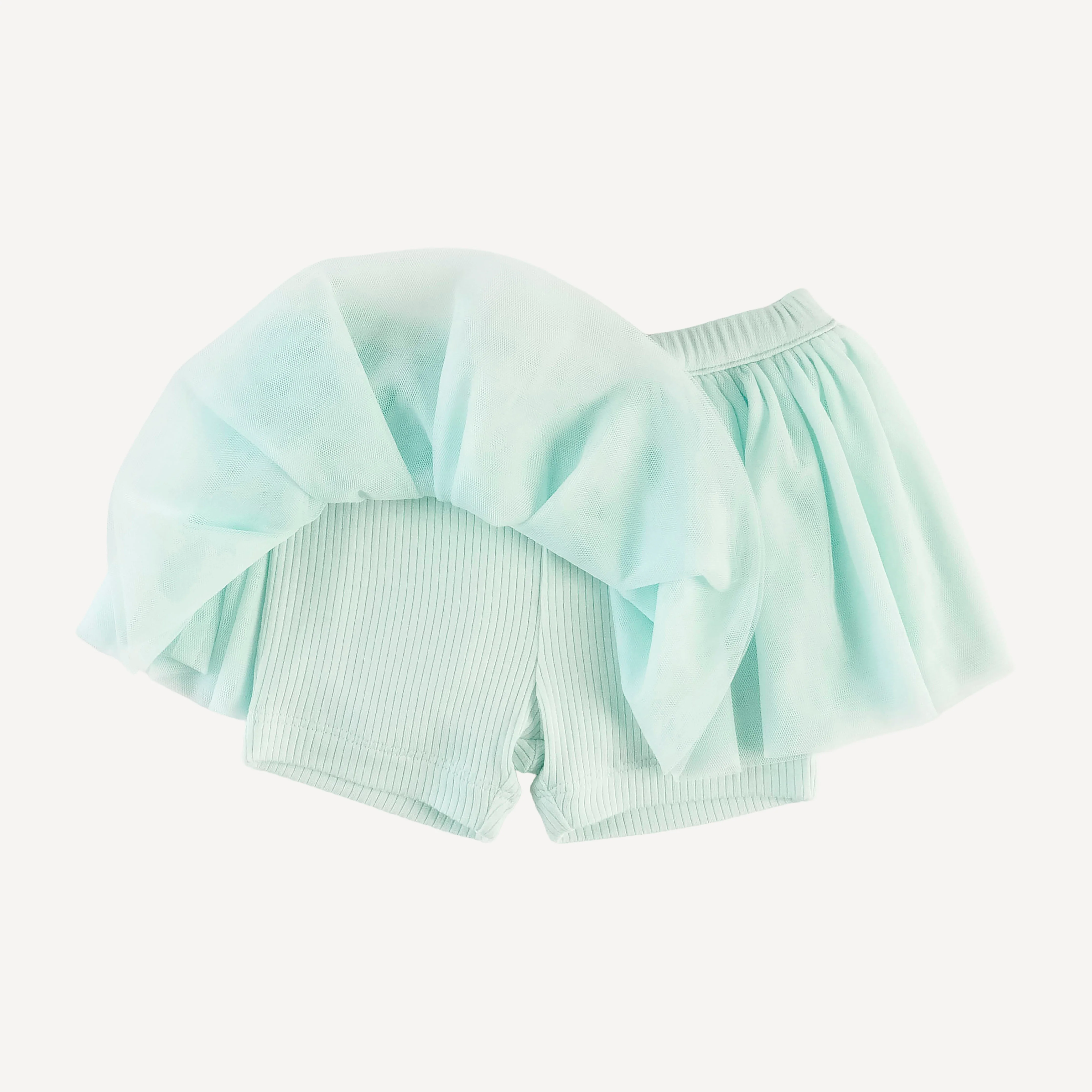 tulle ballerina tutu short | sea mist | modal skinny rib - Image 2